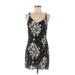 O'Neill Casual Dress - Sheath: Black Floral Dresses - Women's Size Medium