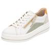 Plateausneaker REMONTE, Damen, Gr. 36, weiß (sanftes weiß kombiniert), Leder, Lederimitat, sportlich, Schuhe, Freizeitschuh, Halbschuh, Schnürschuh mit Soft-Einlage