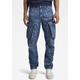 Cargohose G-STAR RAW "Rovic Zip 3D Regular Tapered Pants" Gr. 33, Länge 32, blau (faded cliffside blue) Herren Hosen Cargohosen