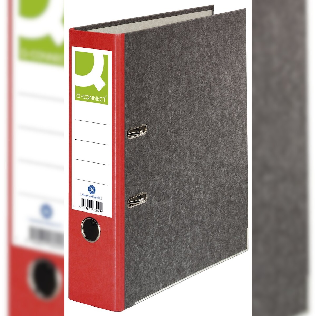 Q-Connect® KF18715 Wolkenmarmor-Ordner - A4, 80 mm, rot Image