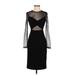 Dynamite Cocktail Dress - Sheath: Black Argyle Dresses - Women's Size P