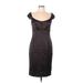 David Meister Casual Dress - Sheath: Black Print Dresses - Women's Size 10