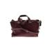 Fossil Leather Satchel: Pebbled Burgundy Print Bags
