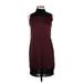 Rag & Bone Casual Dress - Party Turtleneck Sleeveless: Burgundy Print Dresses - Women's Size X-Small