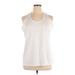 Danskin Now Active Tank Top: White Activewear - Women's Size 2X-Large