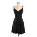 Nine Britton Casual Dress - Mini: Black Polka Dots Dresses - Women's Size Small