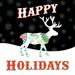 The Holiday Aisle® Mod Holiday On Black I Canvas | 12" H x 12" W x 1.25" D | Wayfair C1544207073E48A0BADA690FD37818EB