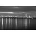 Highland Dunes Mackinac Bridge BW by Alan Majchrowicz - Wrapped Canvas Photograph Canvas/Metal in Black/White | 32" H x 48" W | Wayfair