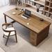Loon Peak® Jalill Desk & Chair Set Office Set Wood in Brown/Green | 29.53 H x 70.87 W x 31.5 D in | Wayfair F00BCC6C47ED420BA0C80FD47AA5C378