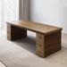 Loon Peak® Jalill Rectangle Writing Desk Wood in Brown/Green | 29.53 H x 94.49 W x 39.37 D in | Wayfair D2F200938B6E4011A82C4EDEC4E06295