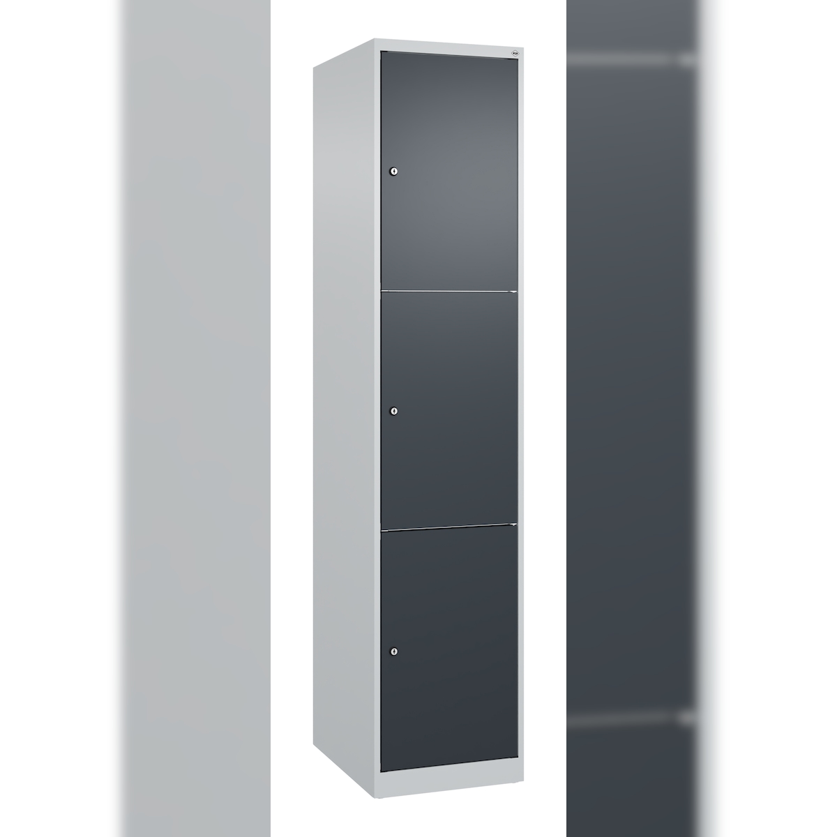 C+P Schließfachschrank Classic PLUS, 1 Abteil, 1850x400x500mm, 7035/7016 Image