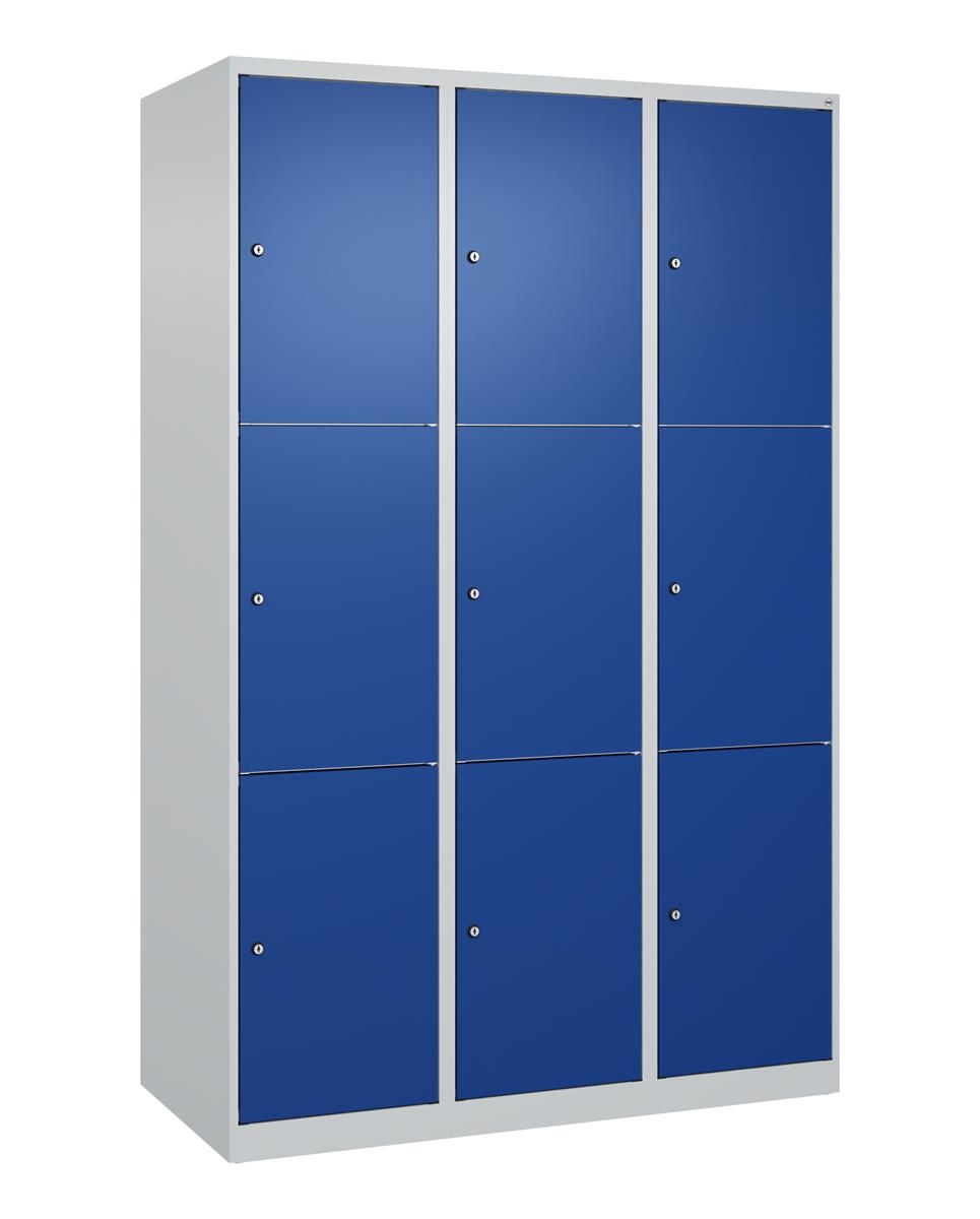 C+P Schließfachschrank Classic PLUS, 3 Abteile, 1850x1200x500mm, 7035/5010 Image