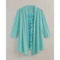 Blair Women's 2-in-1 Waterfall Top - Blue - 3XL - Womens