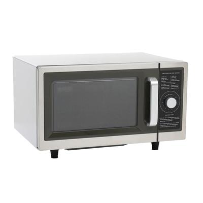 MoTak M1000D 1000w Commercial Microwave w/ Dial Control, 120v, 8-Minute Timer, 1-Cubic-Foot Capacity, Stainless Steel