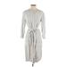 Gap Casual Dress - Shirtdress: Gray Print Dresses - Women's Size X-Small Petite