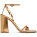 Gold Metallic Heeled Sandals