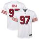 Maillot alternatif secondaire Nike Game Secondaire des 49ers de San Francisco - Blanc - Nick Bosa - Jeunes