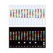 2pcs Guitar Fretboard Stickers Fretboard Note Decals Musical Scale Label for 6-string Acoustic Electric Guitar Beginners Practice Assistant Tool Black & Transparent