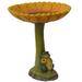 Ykohkofe Antique Garden Feature Bird Bath Fountain Outdoor Bird Resin Birdbath Polyresin Antique Garden Bird Bath For Home Garden Yard