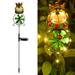 Holloyiver Solar Christmas Yard Decorations Outdoor LED Solar Powered Snowflake Xmas Pathway Lights Metal Garden Stake Lights Snowman Santa Christmas Lawn Yard Ornament