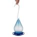 Darzheoy Hanging Bird Water Feeder Outdoor Hanging Hummingbird Feeder Water Droplet Shaped Waterer Automatic Water Feeder with Hook Outdoor Garden Yard Decoration Blue