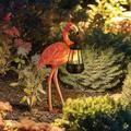 Garden Flamingo Statue Outdoor Decor - Resin Outdoor Figurine Solar Lights Indoor Outdoor Decorations Patio Lawn Yard Art Ornaments(Bigï¼‰