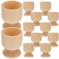 48 Pcs Easter Egg Tray Refrigerator Holder Cups for Fridge Eggs Holding Stand Spring Wood Child