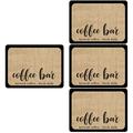 4pcs Multi-function Coffee Mat Convenient Bar Mat Desktop Coffee Maker Mat Home Supply