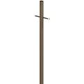 XiKe SP7-BZ 7 Outdoor Direct Burial Lamp Post with Cross Arm Fits Most Standard 3 Post Top Fixtures Includes Inlet Hole Easy to Install Corrosion & Weather Resistant Bronze