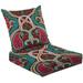 2-Piece Deep Seating Cushion Set abstract allover hand drawing style color pattern for textile print Outdoor Chair Solid Rectangle Patio Cushion Set