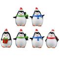 Christmas Penguin Ornaments 6 Pcs Desktop Mini Decoration Decorations Small Animals Resin