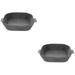 Set of 2 Loaf Pan Roasting Silicone Containers Reusable Air Fryer Bowl Accessories Food Silica Gel