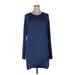 Athleta Casual Dress - Shift: Blue Solid Dresses - Women's Size X-Large