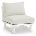 Meridian Furniture Maldives Cream Water Resisting Outdoor Patio Armless Chair