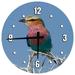 Large Wood Wall Clock 24 Inch Round Bird in the Sky Round Small Battery Operated Wall Art