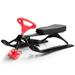 Topbuy Snow Racer Sled w/ Steering Wheel &Brakes Sliding Sled for Kids Red