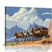 COMIO Sisters Oregon Mountain Stagecoach Giclee Art Print Poster from Travel Artwork