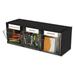 Tilt Bin Interlocking 3-Bin Organizer 23 5/8 x 7 3/4 x 9 1/2 Black/Clear