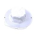 Opromo Fishing Bucket Boonie Hat Summer Sun Cap Outdoor Hat with Side Chin Cord-White