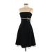 B. Darlin Casual Dress - Party Square Sleeveless: Black Print Dresses - Women's Size 15