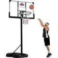 Portable Basketball Hoop Outdoor 10 ft Adjustable - 44in Shatterproof Backboard - Basketball Goal System 8-10 ft Adjustable Basketball Hoop for Kids/Adults Indoor Outdoor Weatherproof Fillable Base