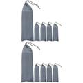 10 Pcs 600d Oxford Cloth (encrypted Pvc Waterproof Coating) Tent Stake Storage Bag