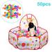 Zexumo Kids Ball Pit Pop Up Children Play Tent Toddler Ball Pool Baby Crawl Playpen with Basketball Hoop Portable Toys Gifts for Girls Boys - 50pcs Ocean Ball and 1pcs Children Tent