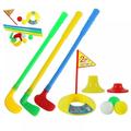 Kids Golf Toy Set Plastic Golf Toys Toddlers Leisure Sports Toy Included 3 Golf Clubs 1 Practice Hole 2 Golf Base 3 Golf Balls Random Color