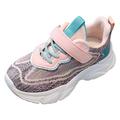 Ramiter Toddler Light up Sneaker Girls Sports Shoes Fashionable New Pattern Simple and Cute Mesh Breathable Comfortable Hook Loop Casual Shoes Kids Tennis Shoes Pink