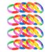 Colorful Silicone Band Rainbow-colored Bracelet Wristband Lgbt Pride Bracelets Multicolor Miss Silica Gel 20 Pcs