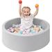 HBlife Foam Ball Pit for Toddlers Soft Round Playpen Ball Pool for Kids Ideal Gift for Babies Indoor and Outdoor Game Balls not Included (Gray 35 x 12 )