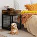 Dog Crate Furniture with Cushion Wooden Crate Table Kennel Indoor Dog House/Cage Rustic Brown