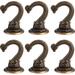 6 Pieces Swag Ceiling Hooks Heavy Duty Swag Hook Hanging Plants Chandeliers Wind Chimes Ornament Hooks for Home Office Kitchen (Bronze Large)