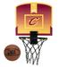 Franklin Sports NBA Cleveland Cavaliers Mini Over the Door Basketball Hoop - Kids Indoor Mini Basketball Hoop + Basketball - NBA Fan Shop Mini Hoop for Bedroom + Office - Over the Door Mini Hoop Set